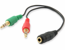 Equip Equip Audio Splitter Y-Kabel samice -> 2x samec kabel