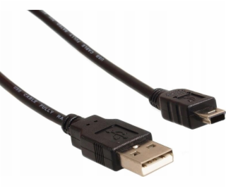 Maclean USB-A - miniUSB USB kabel 3 m černý (MCTV-749)