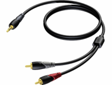 Procab Jack 3,5 mm - RCA (Cinch) kabel x2 1,5 m černý (CLA711/1,5)