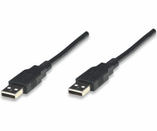 Manhattan USB kabel USB-A – USB-A 1,8 m černý (306089)