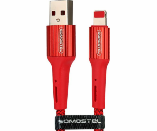 Somostel USB-A – Lightning kabel 1 m červený (25927)