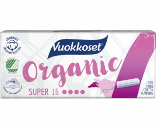 Vuokkoset Vuokkoset, 100% BIO, Super tampony, 16 kusů