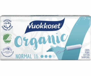 Vuokkoset Vuokkoset, 100% BIO, normální tampony, 16 kusů