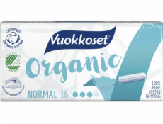 Vuokkoset Vuokkoset, 100% BIO, normální tampony, 16 kusů