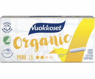 Vuokkoset Vuokkoset, 100% BIO, Mini tampony, 16 kusů