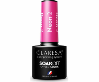 Claresa Soak Off UV/LED hybridní lak Neon 2 5g