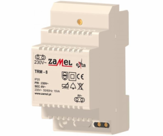 Zamel Bell transformátor 230/8V AC 15VA TRM-8