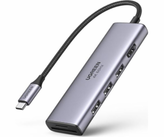 Ugreen 5v1 USB-C stanice/replikátor (UGR1078GRY)