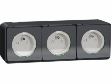 Schneider Electric Mureva Styl Socket 2P+PE trojitá antracitová MUR36037