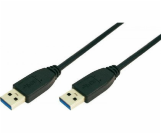 LogiLink USB-A - USB-A kabel USB 1 m černý (CU0038)