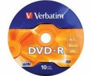 Verbatim DVD-R 4,7 GB 16x 10 kusů (43729)