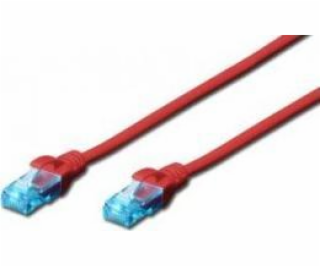 Digitus Patchcord DIGITUS UTP kat. 5e 30m PVC červený