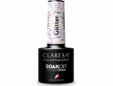 Claresa Claresa Soak Off UV/LED Glitter hybridní lak 2 5g