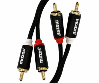 Mozos RCA (Cinch) x2 - RCA (Cinch) x2 kabel 1m černý (MCA...