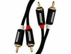 Mozos RCA (Cinch) x2 - RCA (Cinch) x2 kabel 1m černý (MCABLE-2R2R)