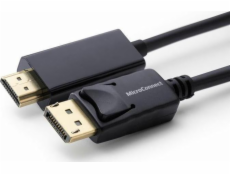 MicroConnect DisplayPort - HDMI kabel 10m černý (MC-DP-HDMI-1000)