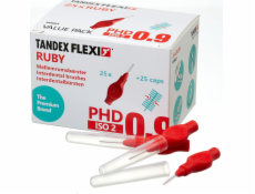 Tandex Tandex (25 ks) Zubní kartáčky Flexi Super Fine Ruby (červené)