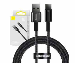 Kábel Baseus Tungsten Gold USB na USB-C, 100W, 1m (čierny)