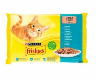 Friskies Fish Mix - mokré krmivo pro kočky - 4x 85 g