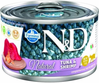 FARMINA N&D Cat Natural Tuna&Shrimp - vlhké krmivo pro ko...