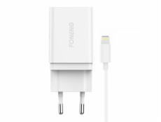 Rýchla nabíjačka Foneng K300 1x USB 3A+ kábel USB Lightning