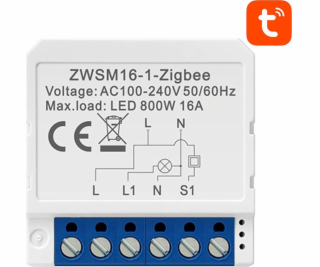 Šikovný spínací modul ZigBee Avatto ZWSM16-W1 TUYA