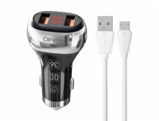 LDNIO C2 2USB nabíjačka do auta + kábel MicroUSB