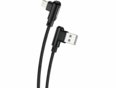 Uhlový kábel USB pre Lightning Foneng X70, 3A, 1 m (čierny)