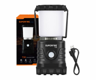 Kempingová lampa Superfire T30, 600 lm, USB