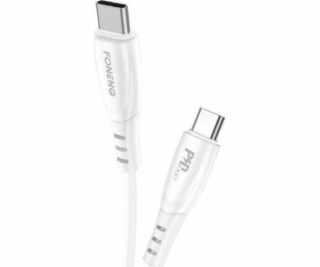 Kabel USB-C na USB-C Foneng X73, 60W, 1 m (bílý)