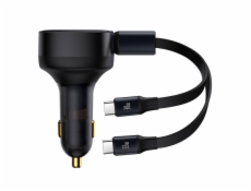 Baseus Enjoyment nabíjačka do auta s káblom USB-C, 33 W (čierna)