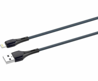 LDNIO LS521, 1m kábel USB - Lightning (šedomodrý)