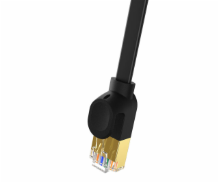 Baseus Cat 7 UTP Ethernet kábel RJ45 plochý 1 m čierny