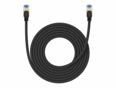 Opletený sieťový kábel cat.7 Baseus Ethernet RJ45, 10Gbps, 5m (čierny)