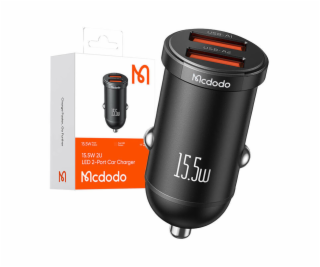 Mcdodo CC-2950 nabíjačka do auta, 2x USB, 15,5 W (čierna)