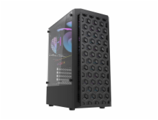 Počítačová skriňa Darkflash DK300M Micro-ATX s 3 ventilátormi (čierna)