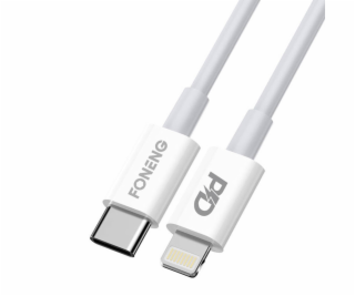 Kábel USB-C pre Lighting Foneng X31, 3A, 2M (biely)