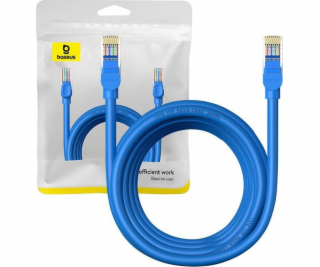 Okrúhly kábel Baseus Ethernet RJ45, Cat.6, 5 m (modrý)