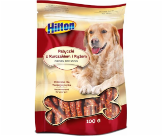 HILTON Chicken and rice sticks - pamlsek pro psa - 100g