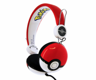 Drôtové slúchadlá pre deti OTL Pokemon Pokeball Dome (čer...