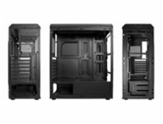 VeinX case Mars MAR01A Mid Tower, bez zdroje, 3xUSB, průhledná bočnice, 4xARGB Fan 120mm, černá