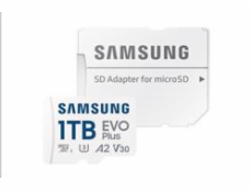 Samsung EVO Plus/micro SDXC/1TB/UHS-I U3 / Class 10/+ Adaptér/Bílá