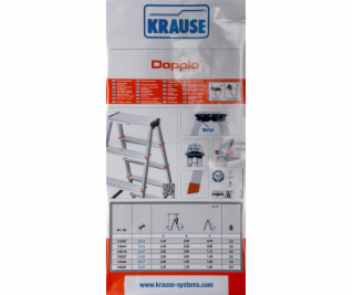 Krause Dopplo double-sided step ladder silver