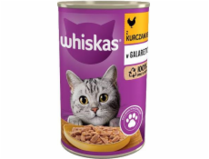 WHISKAS s kuřecím masem v želé - mokré krmivo pro kočky - 400g