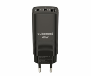 CubeNest S3D0 GaN Adaptér 65W černá - (2× USB-C až 65 W, ...