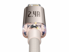 Kábel USB do iP Baseus Crystal Shine, 2.4A, 2m (różowy)