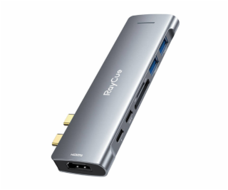 Rozbočovač 7w2 RayCue USB-C na 2x USB-A 3.0 5Gb/s + SD/TF...