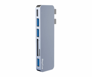 Rozbočovač 6w2 RayCue 2x USB-C do Thunderbolt 3 + 3x USB-...