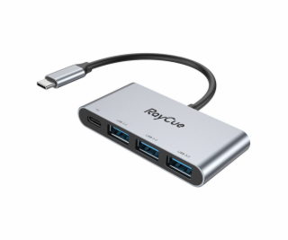 RayCue rozbočovač 4 v 1 USB-C na 3x USB-A 3.0 5Gb/s + PD ...