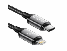 Rýchlonabíjací kábel Rocoren USB-C na Lightning Retro Series 2 m (sivý)